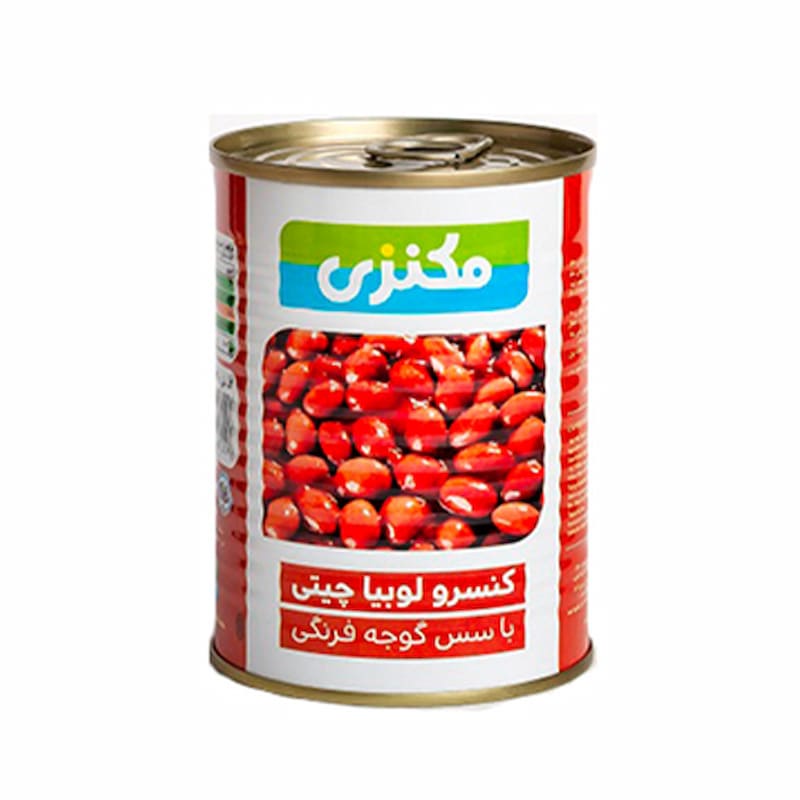 کنسرو لوبیا چیتی مکنزی تهیه شده از لوبیای مرغوب و تازه